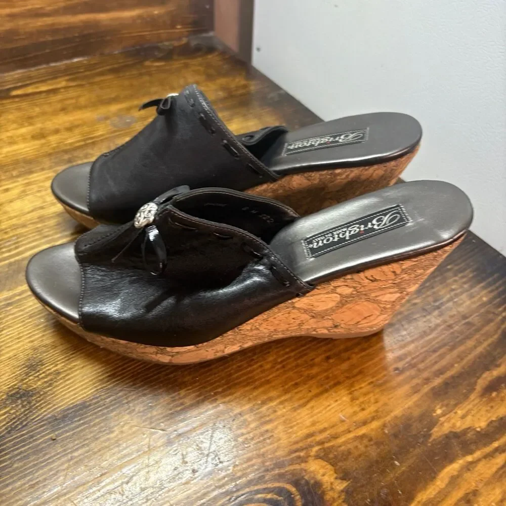 Brighton Shore Black Wedges Size‎ 6
